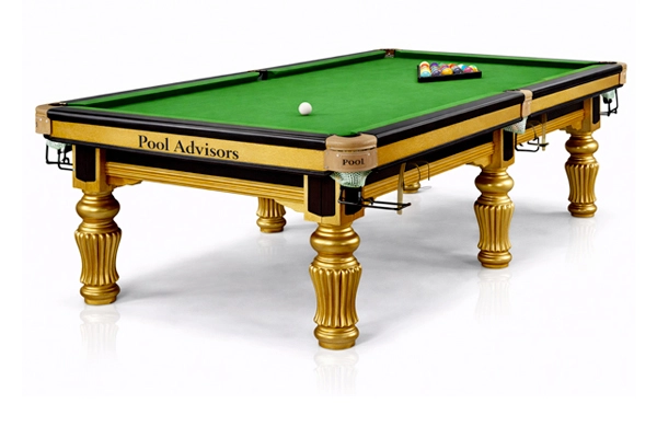 Table de Chinese 8-Ball avec tapis bleu et poches étroites de style snooker