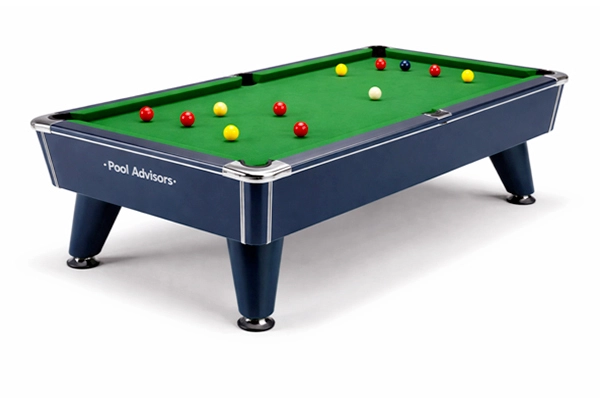 Table de pool anglais 7 ft avec poches, tapis vert et bandes étroites