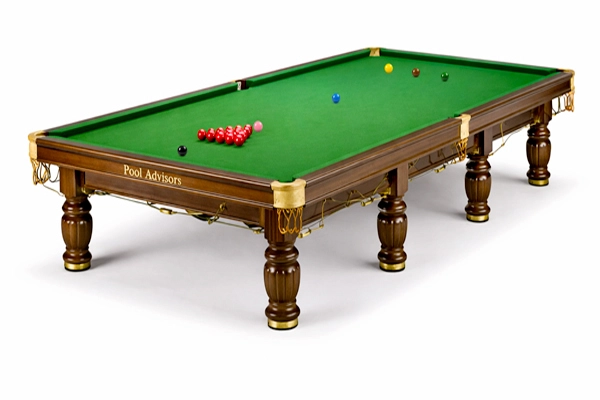 Table de snooker 12 ft avec tapis vert et poches étroites